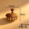 Peine Cepillo Masajeador de Sándalo Dorado, Peine Limpiador de Meridianos de la Cabeza, Peine de Madera Unisex para Cuidado y Alisado del Cabello en Casa
