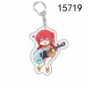 Colgante del anime "Bocchi the Rock!"Presentando a Bocchi-chan y Nika Nika, con expresiones geniales, adecuado para mochilas y como un llavero exquisito"
