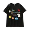 Camiseta de Algodón de Manga Corta Oversize Estampado de Gatito Estilo Retro Americano Verano para Mujer Marca Trendy Holgada Ins