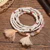 Pulseiras Bohemianas de Múltiplas Camadas Mais Vendidas no Exterior, Joias de Viagem Personalizadas com Contas de Turquesa, Pulseiras Europeias e Americanas, Acessórios de Mão para Comércio Exterior