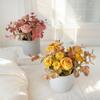 Flor artificial de bonsai de camomila rosa bolha, decoração de flores de plástico por atacado