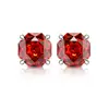 Transmisión en Vivo Más Vendidos Pendientes de Piedras Preciosas de Colores Diamante de Alto Carbono Corte Rosa Milenario Pendientes Octogonales y Pendientes de Moda Transfronteriza Europea y Americana