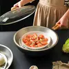 Plato de Vapor de Acero Inoxidable Engrosado Resistente a Altas Temperaturas Moldeado de una Pieza Fácil de Limpiar Rejilla de Vapor Multifuncional Vaporera Dedicada para Wok