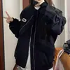 Jaqueta de design retrô nicho estilo Hong Kong para mulheres, jaqueta de voo para primavera e outono, jaqueta de baseball, roupa de trabalho, peça para casal, transfronteiriço