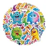 56 Pegatinas de Monstruos de Peluche Lindos de Ojos Grandes para Compra Directa Transfronteriza, Decoración para Computadora, Tableta y Maleta, Pegatinas Impermeables
