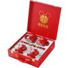Juego de Tazas para Ceremonia del Té de Compromiso con Bandeja Roja, Regalo de Boda, Artículos de Dote para Boda de Estilo Chino, Regalos de Boda Recomendados