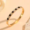 Versátil Transfronterizo Acero Inoxidable Electrochapado al Vacío Joyería Flor Pequeña Patrón de Ojo Varios Brazaletes para Mujer Brazaletes de Diamante