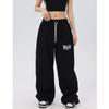 Transfronterizo Transfronterizo Marca de Moda de Danza Urbana Pantalones de Danza Jazz para Mujer con Cordón Ajustable para Bailar Pantalones Deportivos Estampados Hip-hop Sueltos Casuales Tendencia