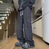 Pantalones Casuales de Pierna Ancha Sueltos para Primavera y Verano para Hombres y Mujeres, Mismo Estilo para Adolescentes y Estudiantes, Estilo de Pareja a Cuadros de Punto para Niños