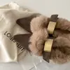 Zapatos Mary Jane de Felpa con un Botón de Cuero Genuino Retro para Mujer 2025 Otoño e Invierno Nuevos Planos Casuales para Exteriores Zapatos de Piel