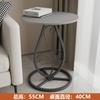 Mesa de Centro Redonda Moderna Simples de Ardósia e Metal Mesa de Canto Criativa Pequena para Apartamento de Ferro Sala de Estar Quarto Armário Lateral de Cabeceira