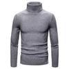 26 Outono Europeu e Americano Nova Moda Camiseta Base Masculina de Alta Elasticidade Amazon Tricô Gola Alta Suéter Cor Sólida