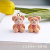 Accesorios de joyería estilo coreano otoño e invierno colgante de oso flocado diy aretes collar material para hacer fábrica mayoreo