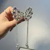 Pinza para el cabello de aleación estilo coreano con forma de mariposa, de alta gama, exquisito accesorio para el cabello con borla de cuentas, pinza para el cabello de media coleta para mujer