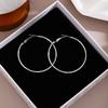 Brincos de Argola Simples Minimalistas Estilo Ins Grandes com um Toque Sofisticado para Mulheres, Brincos de Argola Simples Clássicos Versáteis com uma Vibração Cool Única