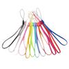 Cordão de celular de seda brilhante de poliéster cordão de copo de cor curta ventilador pequeno de áudio corda de pulso anti-perda corda de pinho