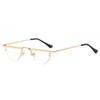 3530 gafas de sol de estilo hip hop con montura semicircular retro de montura pequeña, gafas de sol divertidas para fotos callejeras, gafas de sol de metal europeas y americanas