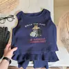 2026 Roupas Infantis Coreanas Verão Estilo Coreano Conjunto de Duas Peças para Meninas: Camiseta sem mangas + Shorts saia