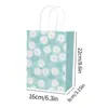 Bolsa de Papel Kraft con Diseño Impreso de Flores de Primavera Transfronteriza, Recuerdos para Fiestas de San Valentín, Bolsas de Tote para Fiestas, Hecho a Medida
