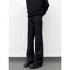 Pantalones rectos negros puros de otoño temprano 2024 High Street, marca de moda High Street, casuales holgados hasta el suelo, transfronterizos