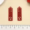 Mezcla 15 pintura roja festiva para bodas palabras felices bendición colgante DIY pulsera hecha a mano accesorios de joyería venta al por mayor