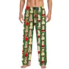 Pantalones de pijama casuales con cordón para hombre y mujer con estampado de dibujos animados para parejas, pantalones caseros personalizables