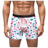 Ropa interior masculina con estampado digital 3D de labios rojos, sexy, de alta elasticidad, regalo de San Valentín europeo y americano 2025
