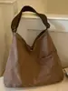 Bolsa de ombro tote de lona lisa estilo minimalista japonês, nova moda 2026, grande capacidade, casual, alta aparência, bolsa de mão