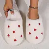 Pantuflas de Interior Populares para Mujer Transfronterizas, de Tacón Alto, Cálidas, Cómodas, Suaves, Ligeras de Algodón, Venta al por Mayor, Personalización de Pedidos Pequeños