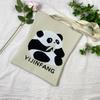 Bolsa de Tricô Ins Desenho Panda Feminina Moda para Carregar na Mão Grande Capacidade Bolsa de Ombro Bolsa Transversal Bolsa