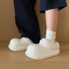 Pantuflas de Algodón Cerradas con Forro de Felpa para Mujer, Para Uso Interior/Exterior en Invierno, Modernas, Casuales, Antideslizantes, Impermeables, de Suela Gruesa, Zapatos de Algodón Calientes para el Hogar