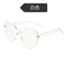Gafas de Sol Dulces Lindas de Amor Divertidas Para Todo Combinar Decorativas Para Fiesta Gafas Sin Montura con Borde de Corazón de Melocotón