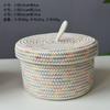 Caja de Almacenamiento Pequeña Tejida con Cuerda de Algodón para Escritorio, Cesta de Almacenamiento para Control Remoto, Cesta de Almacenamiento, Caja de Almacenamiento para Control Remoto