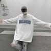 Playera de manga larga de algodón pesado para hombre, otoño, estilo ins de Hong Kong, marca de moda, camisa básica, callejera, holgada, versátil, cuello redondo, top