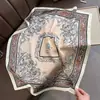 70 Lenços de Seda com Toque de Luxo, Moda Coreana Versátil Profissional Pequenos Lenços de Pescoço de Seda Sintética, Lenços de Seda Estampados Retrô para Mulheres