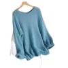 Tricô Macio Encerado de Mohair Branco para Mulheres na Primavera e Outono Tricô Pulôver Solto Recortado Preguiçoso Blusa Fina Top