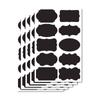 Etiqueta adhesiva negra reescribible, 10 pegatinas esmeriladas para pizarra, con forma de etiqueta adhesiva.