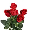 Flor de Rosa Artificial Karl Rose Flor Falsa Gótica Textura Rojo Oscuro Hidratante Exhibición de Boda Arreglo Floral Decoración Floral Flor