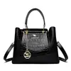 Comercio Exterior 2025 Nuevo Bolso de Mano de Moda de Charol de Alta Gama Bolso Cruzado de Hombro Portátil Simple para Salir para Mujeres
