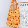 Nova Bolsa de Múmia com Estampa de Desenho Animado Grande Capacidade Bolsa de Compras de Supermercado Grande Fofa Cachorro Yugui Bolsa Conveniente de Proteção Ambiental