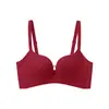 JY8825 Lingerie Lisa, Sem Costura, Simples, Versátil e Sexy para Seios Pequenos, com Efeito Push-Up, Afina a Cintura, Sutiã Confortável Sem Fio
