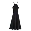Vestido de Satén de Seda con Cuello Halter para Mujer, Estilo Europeo y Americano, Primavera 2026 12302