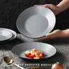 Plato de Melamina Xiangyuan, Plato para Filete Estilo Occidental, Plato de Presentación con Patrón de Roca, Plato para Guarnición de Restaurante de Hot Pot, Plato para Barbacoa, Uso Comercial