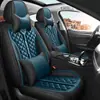 Cojines para asiento de coche de cobertura completa en stock, asientos individuales y dobles de la primera fila, juego completo para coches de cinco plazas, cojines de asiento de cuero, adecuados para todas las estaciones