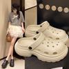 Tamancos Eva de Sola Grossa Chinelos de Verão Femininos para Uso Externo, de Solado Alto, Chinelos Casuais Versáteis para Exterior, Sapatos de Enfermeira