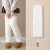 Calcetines hasta la rodilla de forro polar para mujer, otoño e invierno, cálidos, rodilleras, calcetines con forro polar, gruesos, para dormir en casa, cubre piernas largos