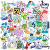 [Ce, Cpc] 50 Piezas de Pegatinas de Dibujos Animados para Experimentos Científicos, Pegatinas Decorativas Divertidas de Ciencia, Física y Química para Diarios y Maletas