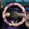 Funda para Volante Invierno para Mujer Cubierta para Volante de Coche 2025 Nuevo Patrón Decorativo de Felpa Antideslizante Cubierta Protectora