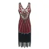 Vestido de Falda con Flecos de Lentejuelas Gatsby Retro de los Años 1920 Europeo y Americano Lujo Accesible Vestido Mini para Fiesta y Baile de Graduación