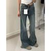 Talla grande Chubby Sister Estilo Americano High Street Micro Campana Jeans Diseño de Primavera Otoño e Invierno Pantalones Rectos Estrechos de Pierna Ancha